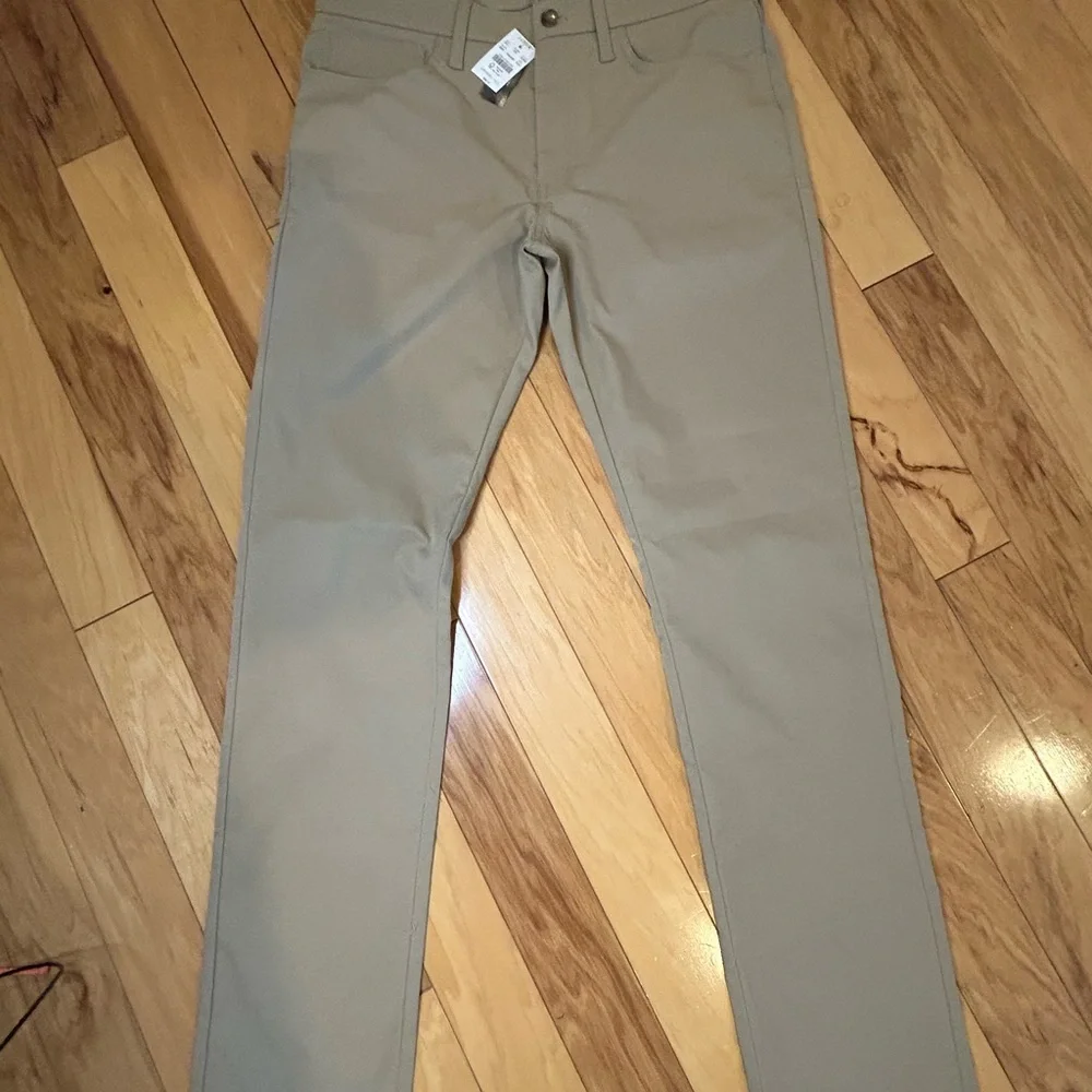 NWT J.Crew Men's Khaki Five-Pocket Tech Straight Flex Pants Chinos